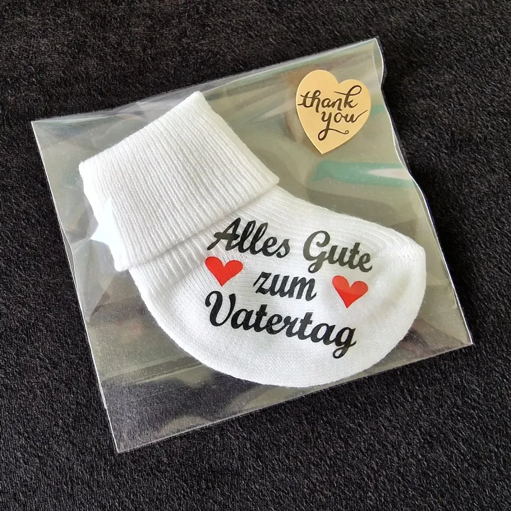 Preview: Babysocken mit Druck Vatertag