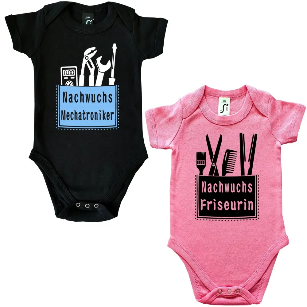 Baby-Body mit Druck verschiedener Berufe