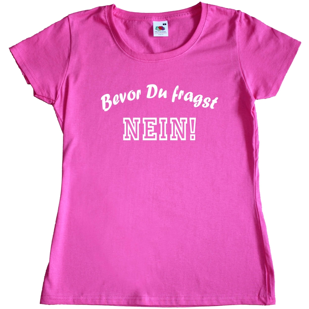 Preview: Fun Damen T-Shirt - Bevor Du fragst