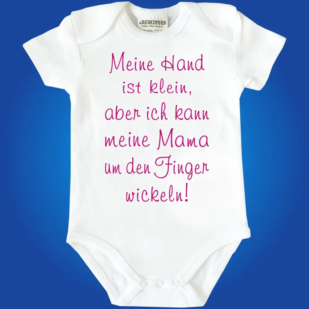 Preview: Baby‑Body „Ich wickel Oma um den Finger“ lustiger Spruch