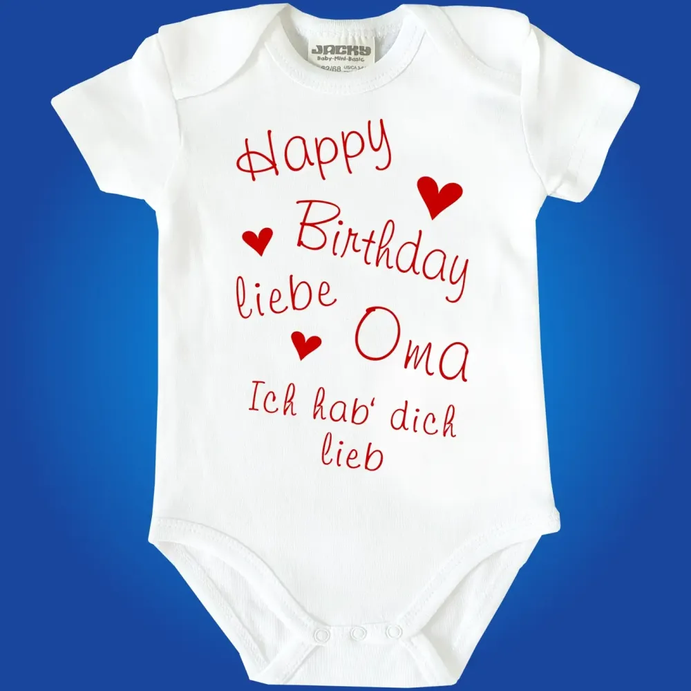 Babybody „Happy Birthday lieber Onkel“ in mehreren Farben