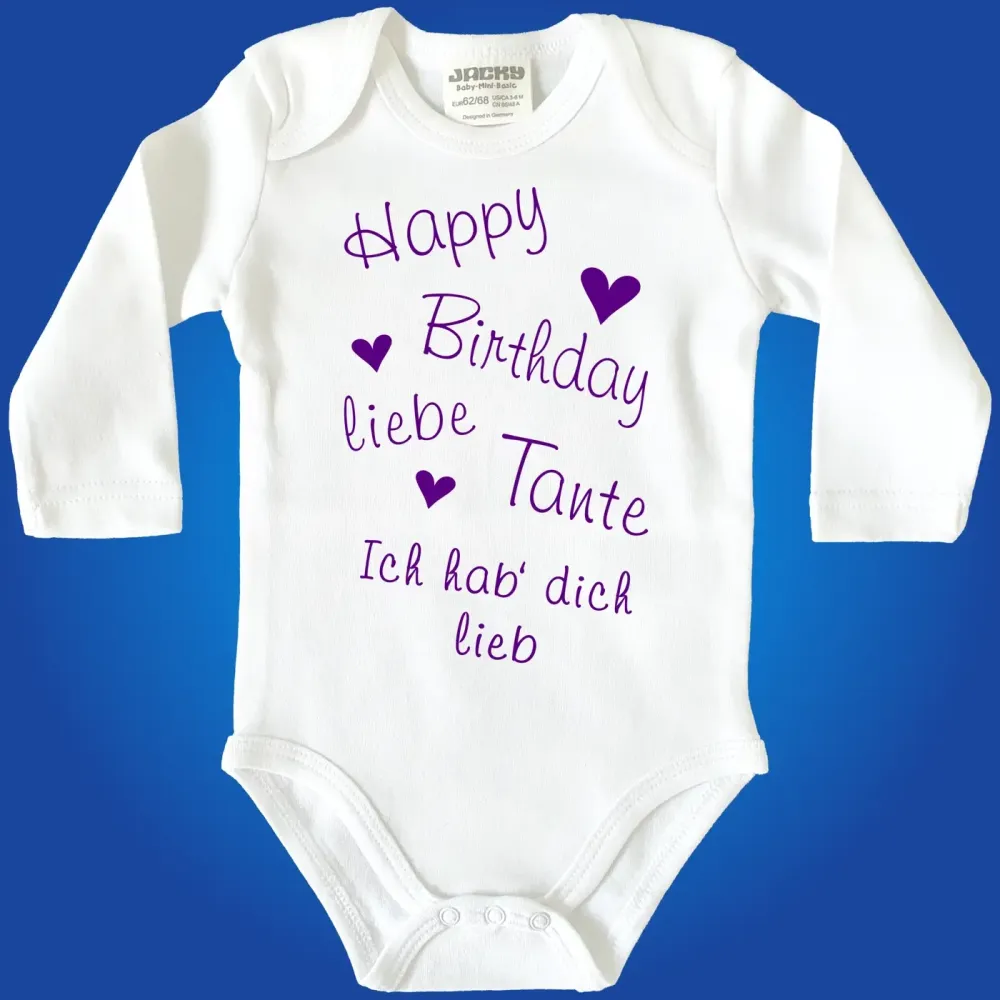 Preview: Baby-Body „Happy Birthday lieber Opa“ liebevoll gestaltet