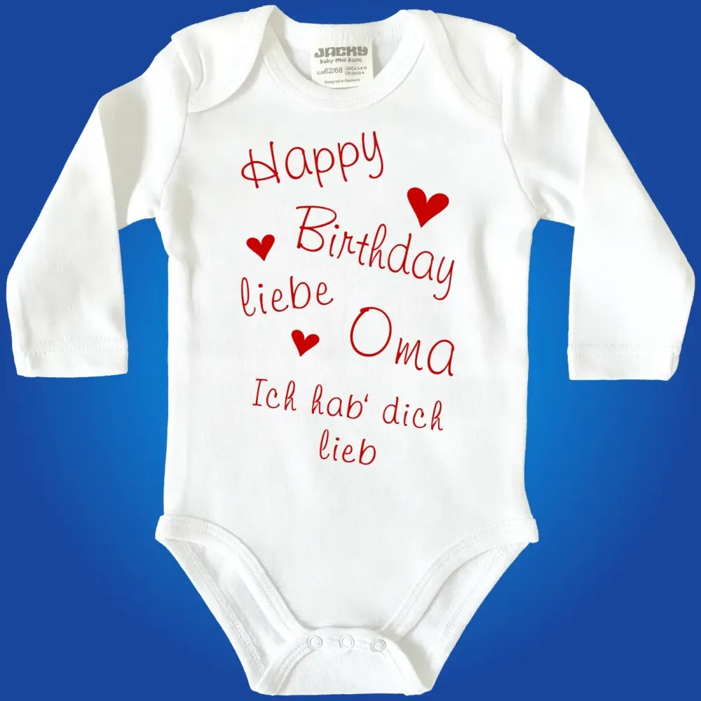 Baby-Body „Happy Birthday lieber Onkel“ in mehreren Farben