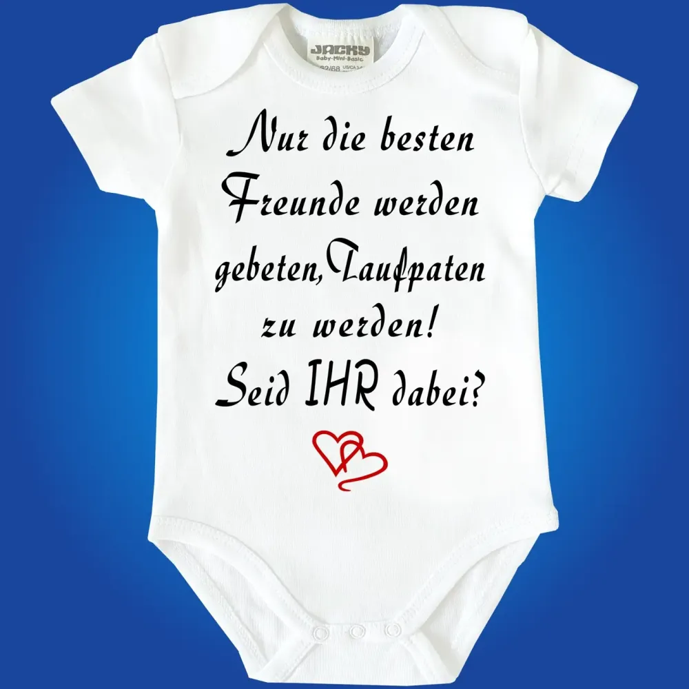 Preview: Baby-Body mit Druck Pateneltern