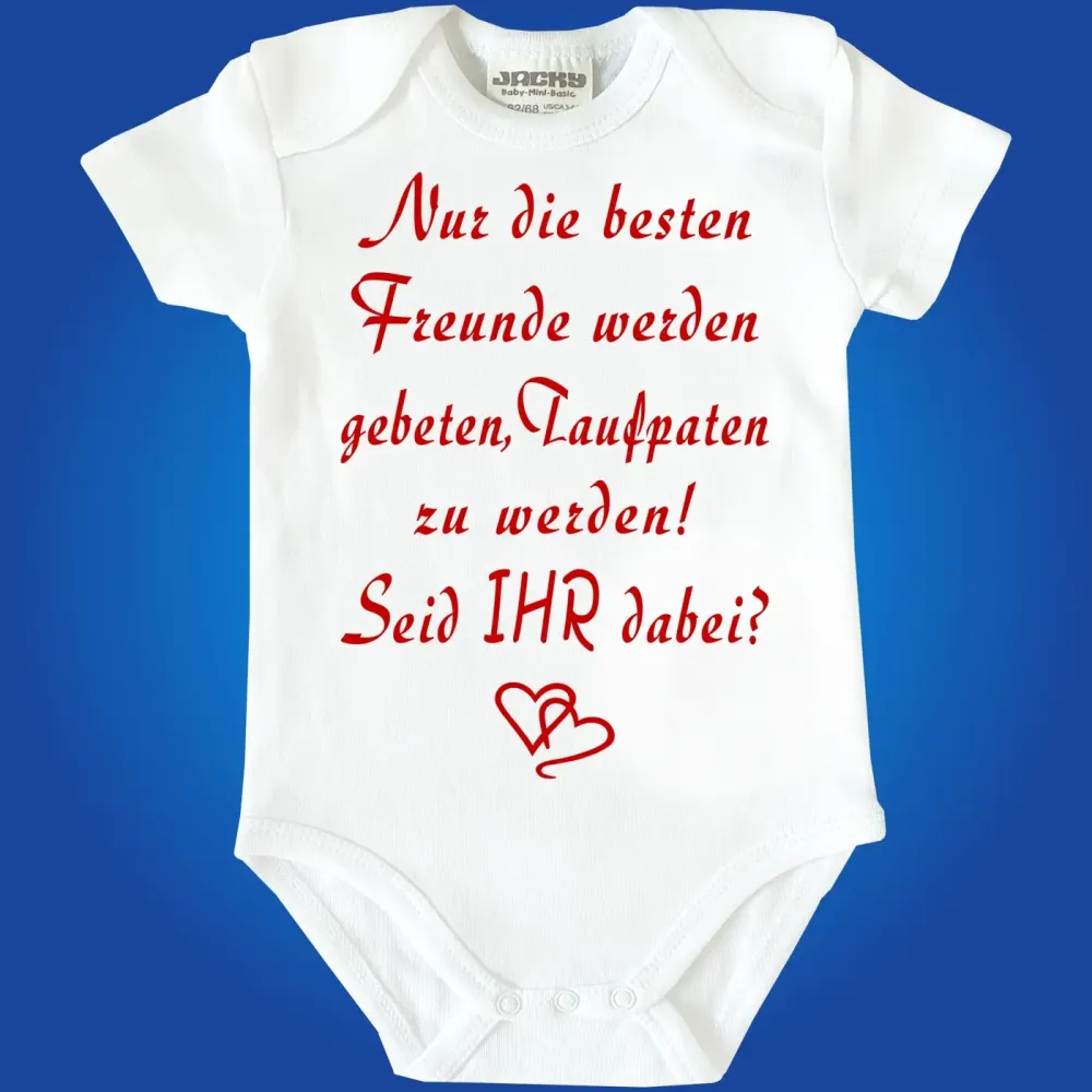 Baby-Body mit Druck Taufpaten werden