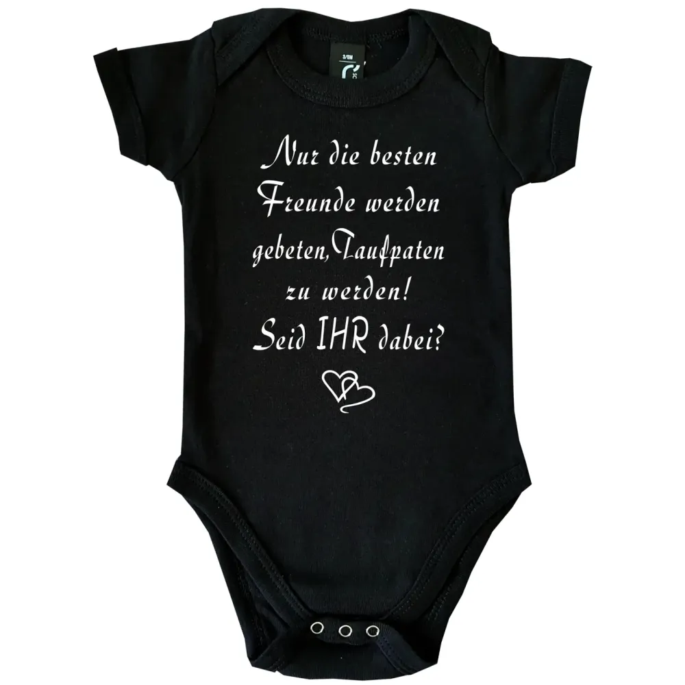 Baby-Body Taufpaten Frage für Freunde