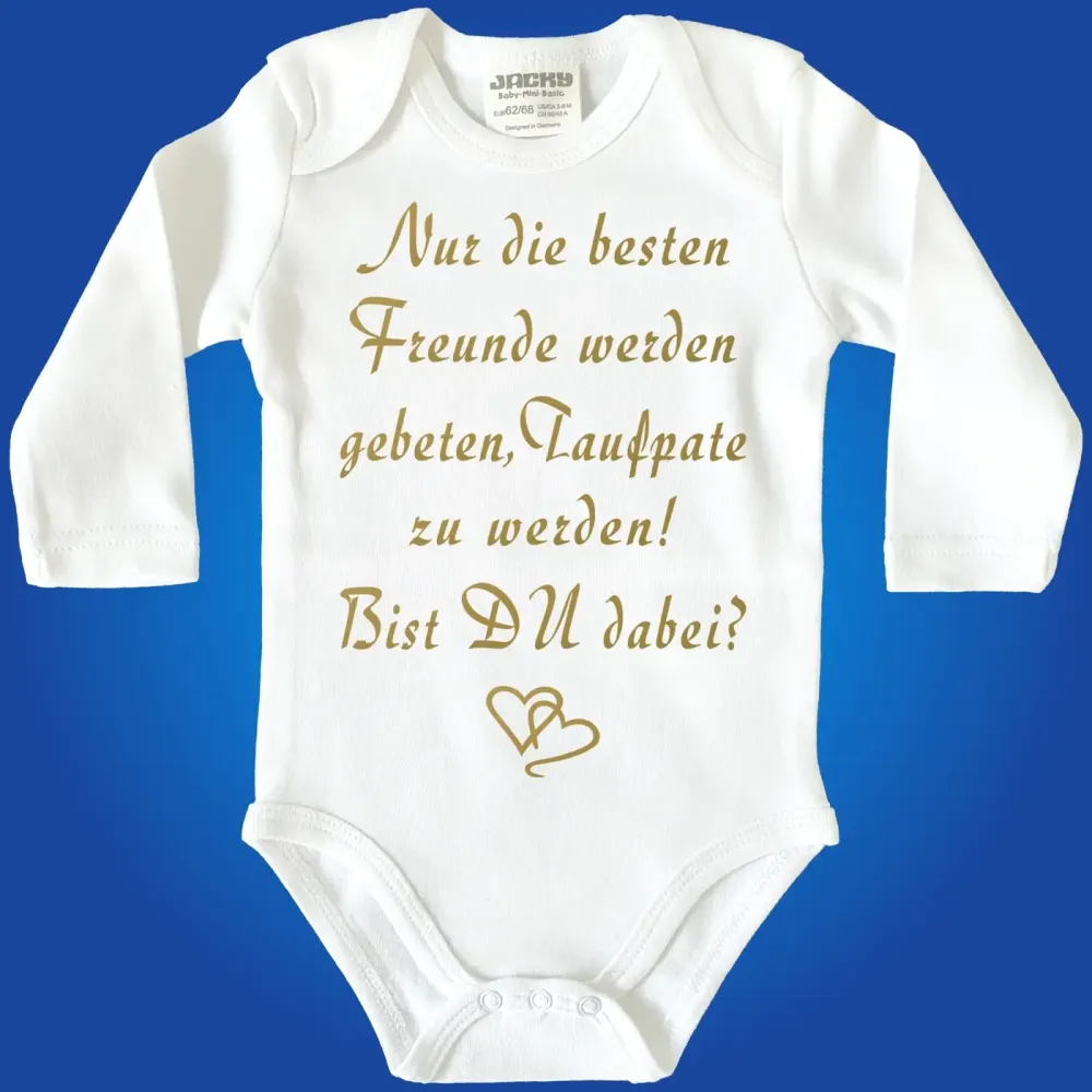 Baby-Body mit Druck Pateneltern