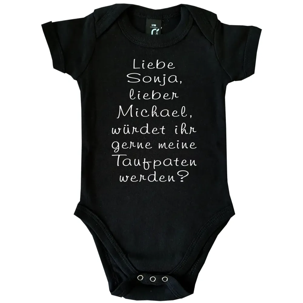 Babybody personalisiert für Patentante