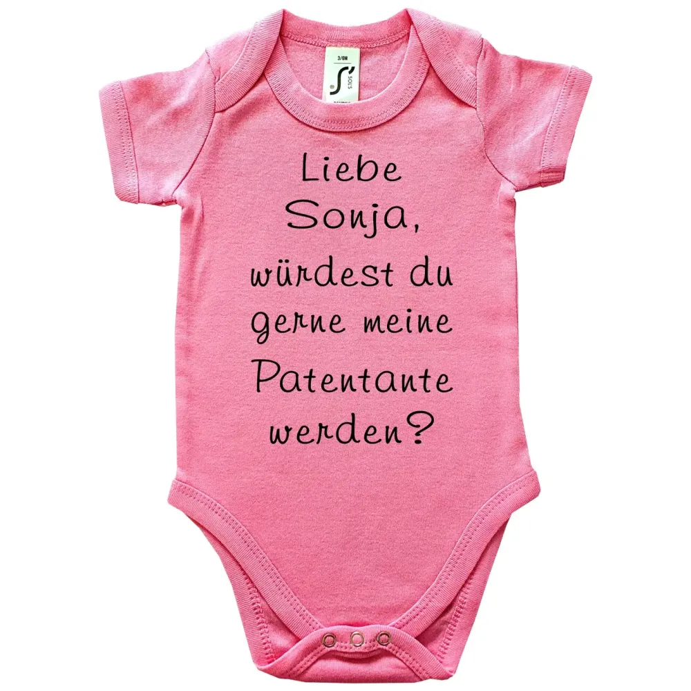 Babybody „Würdest du gerne meine Patentante werden?“