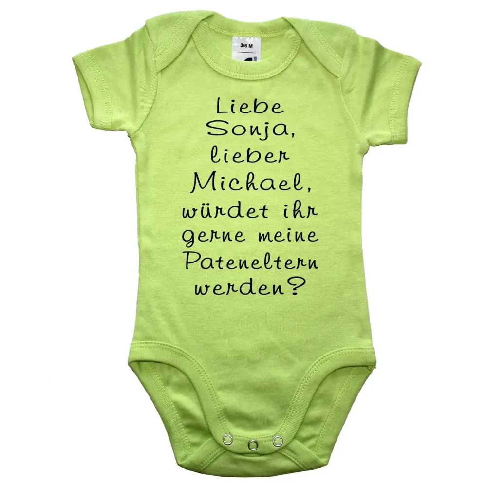 Babybody Patenfrage Body für Taufe