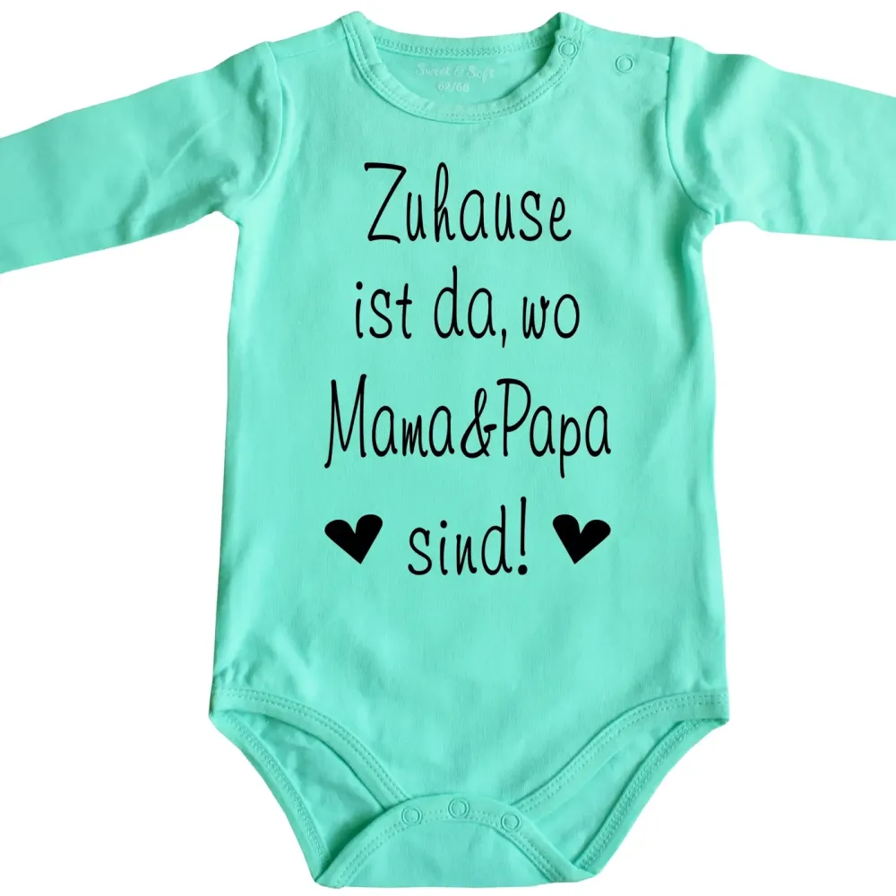 Baby-Body mit Aufdruck Familie - Personalisierbar