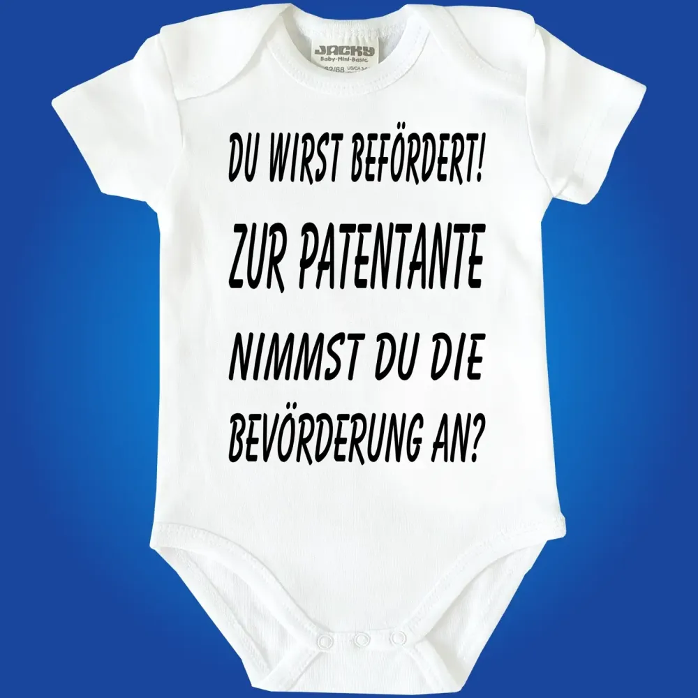 Baby-Body mit Druck Taufzeuge werden
