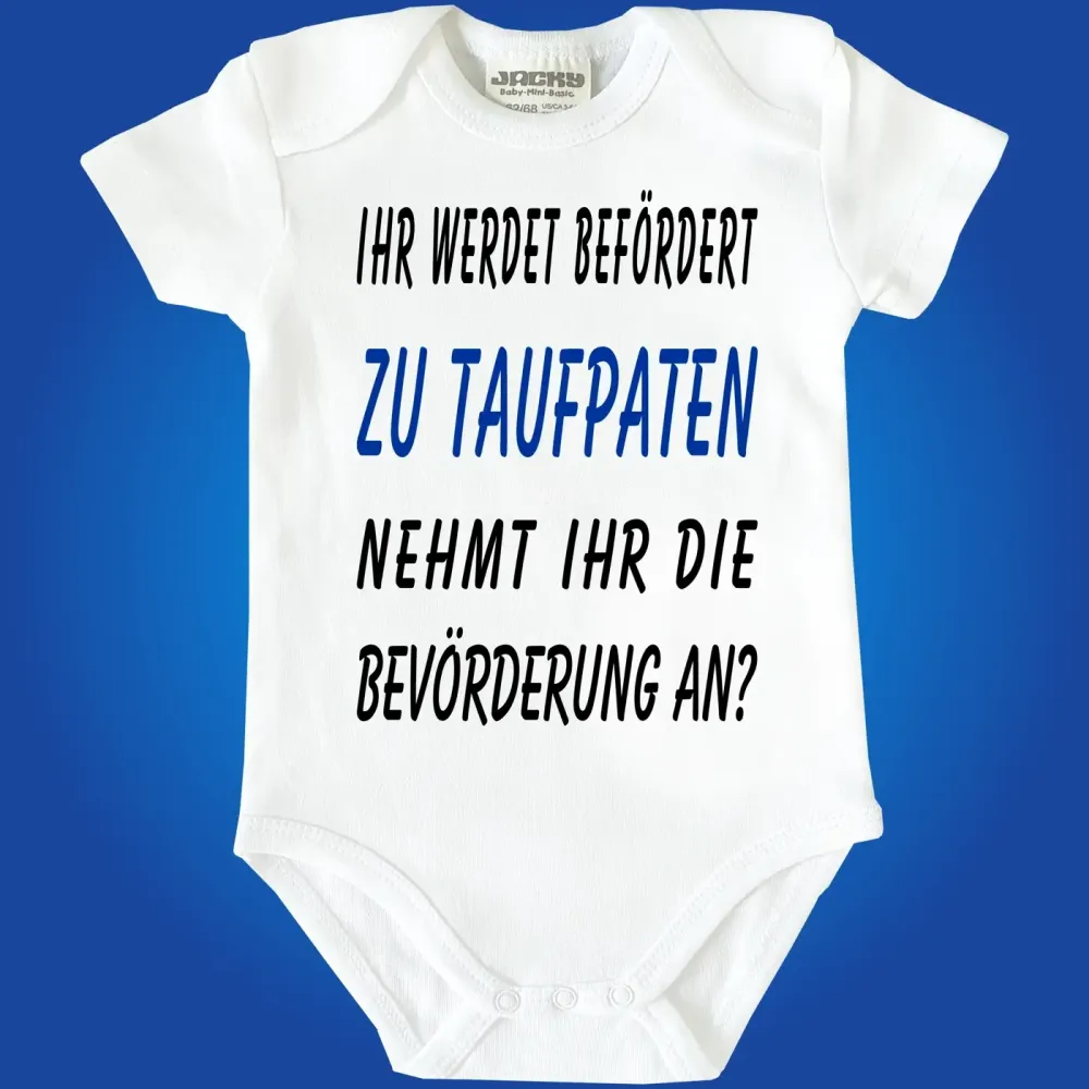 Baby-Body mit Druck Patentante werden