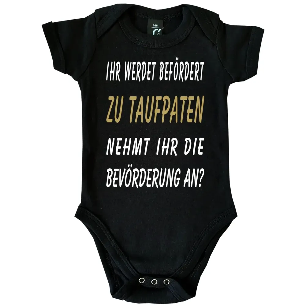 Baby-Body mit Druck Patentante werden
