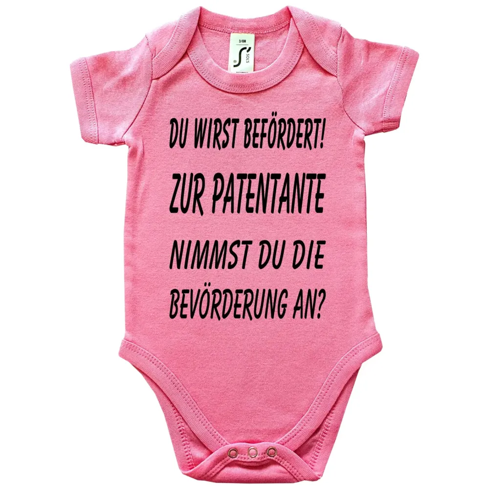 Baby-Body mit Druck Pateneltern werden