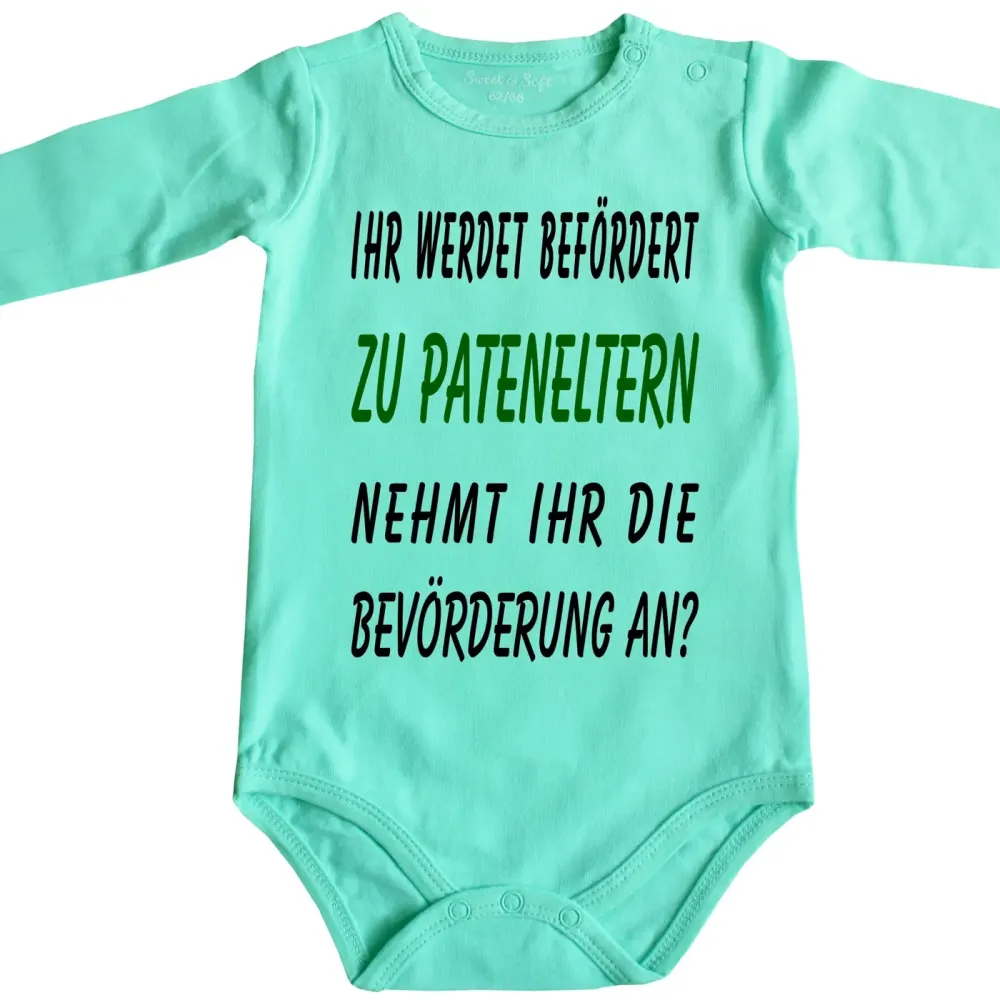 Preview: Baby-Body mit Druck Pateneltern