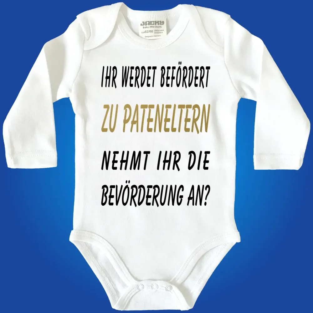 Preview: Baby-Body mit Druck Pateneltern