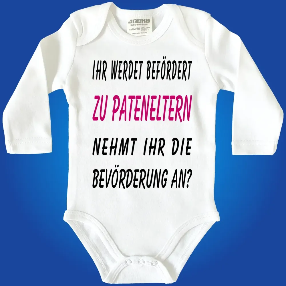 Baby-Body mit Druck Patenonkel werden