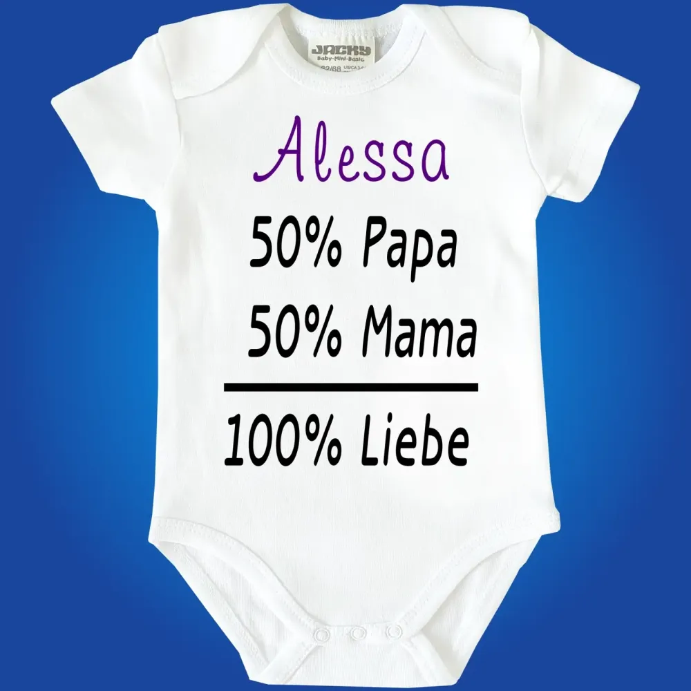 Preview: Baby-Body mit Druck Mama und Papa