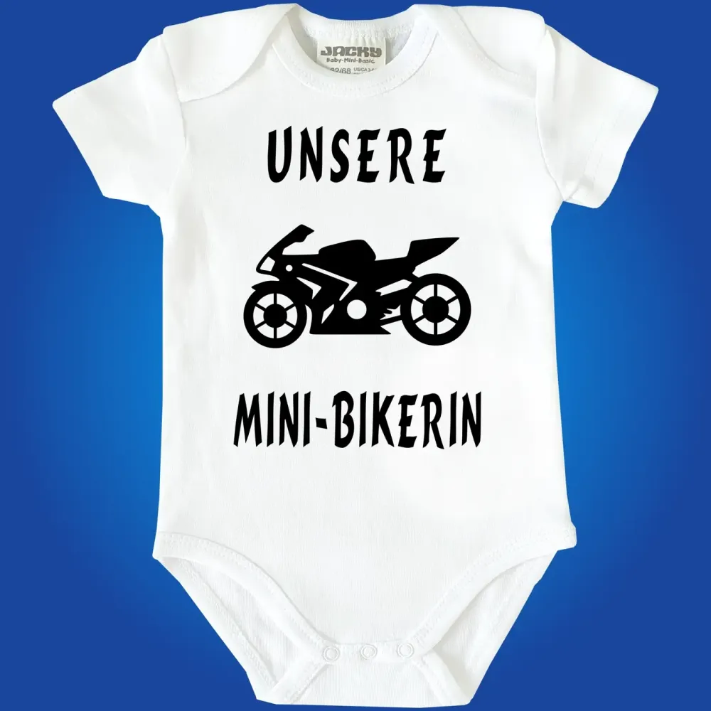 Preview: Baby‑Body mit Chopper‑Motiv und witzigem Spruch