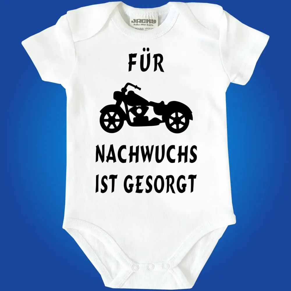 Babybody mit Motorrad‑Design für kleine Biker