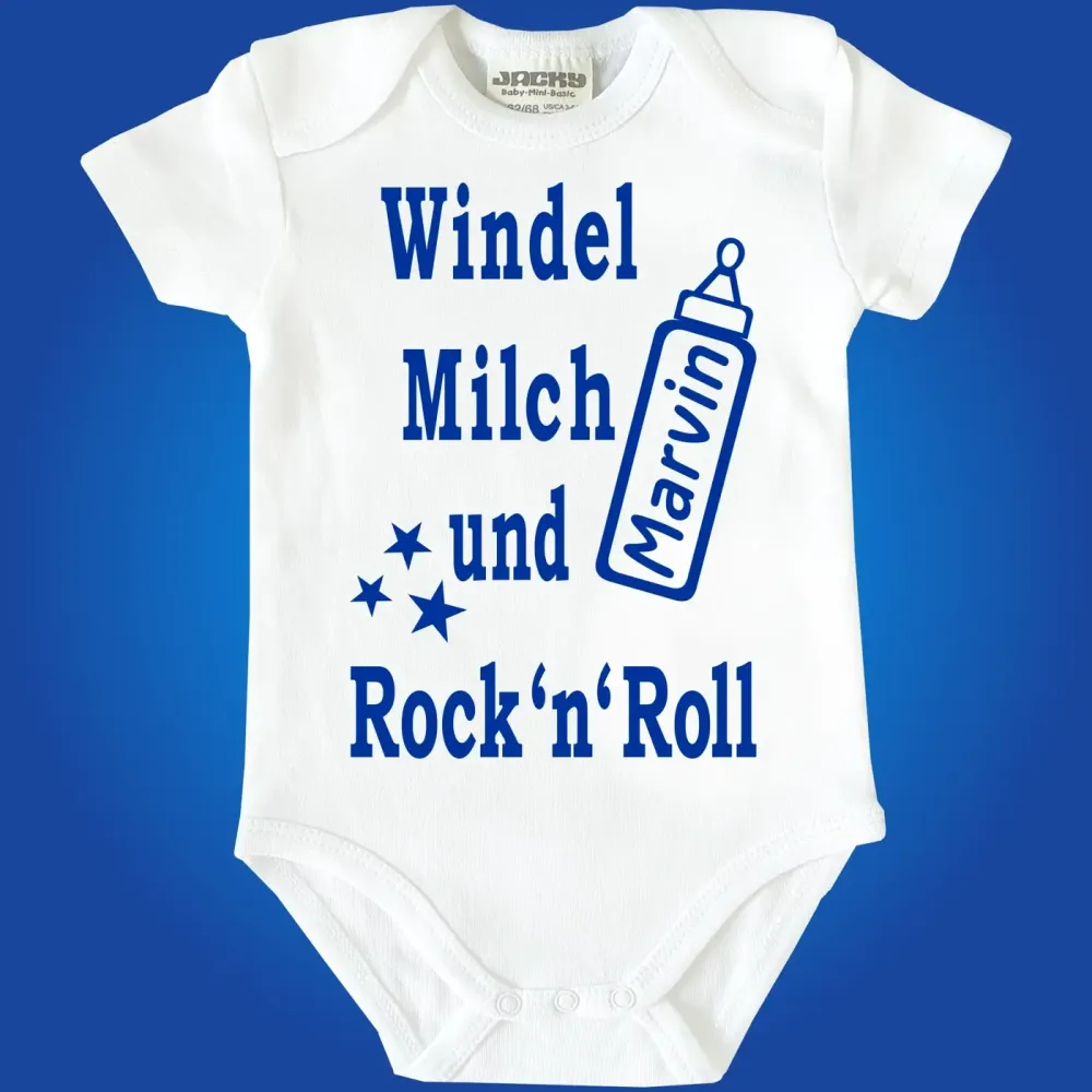 Preview: Baby Bodie mit Aufdruck Rock and Roll