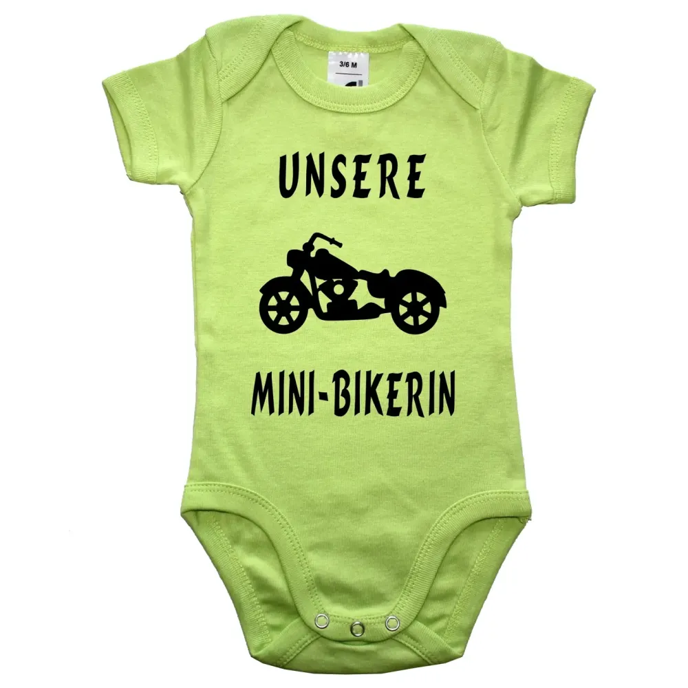 Babybody mit Supersportler und humorvollem Text