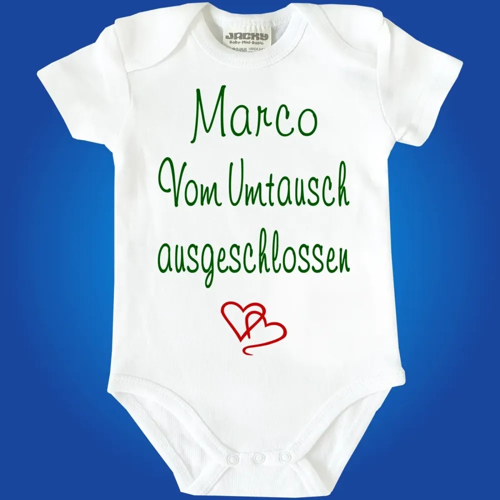 Baby-Body individuell Personalisiert