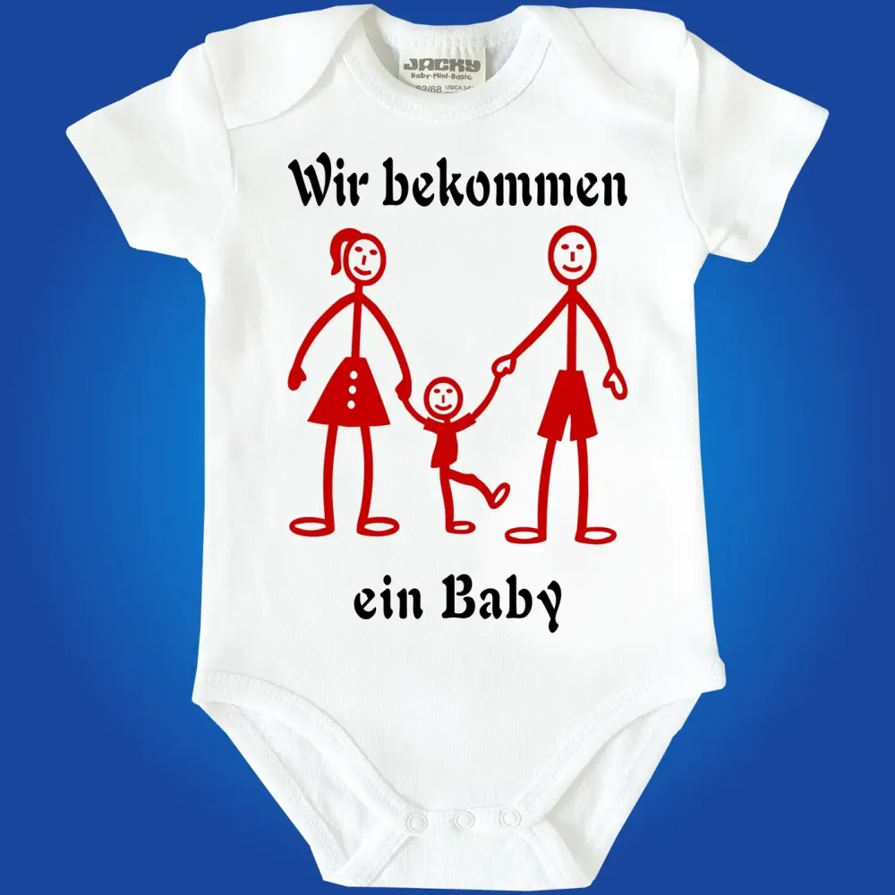 Baby-Body mit Druck Familienzuwachs