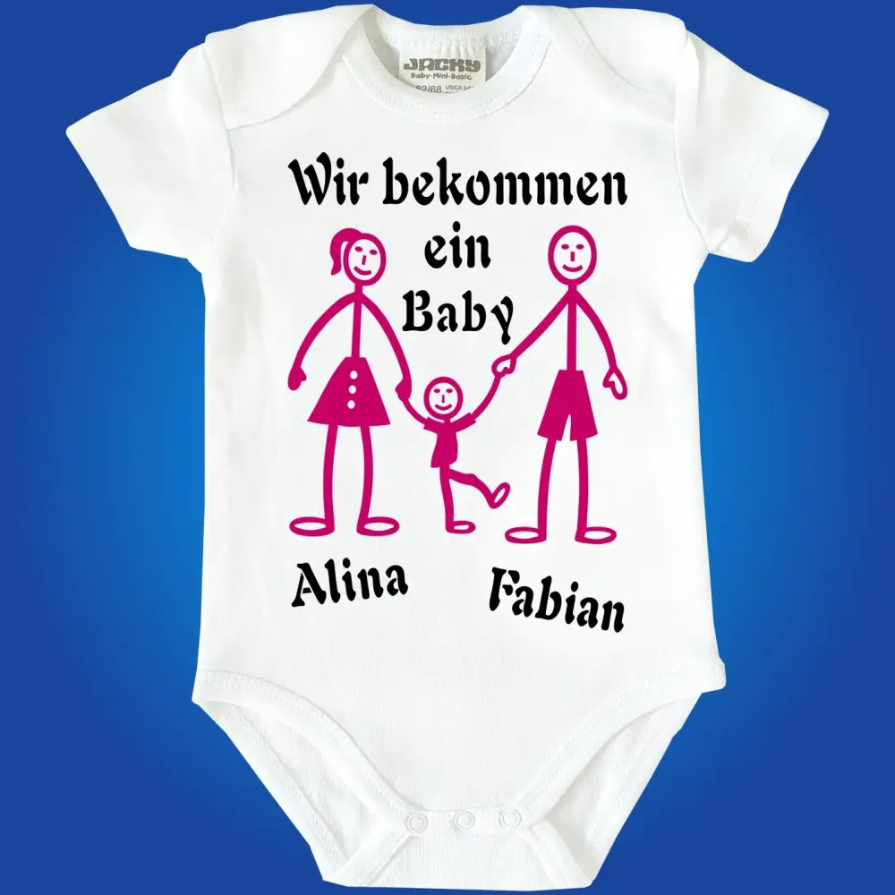 Baby-Body mit Druck Familienzuwachs