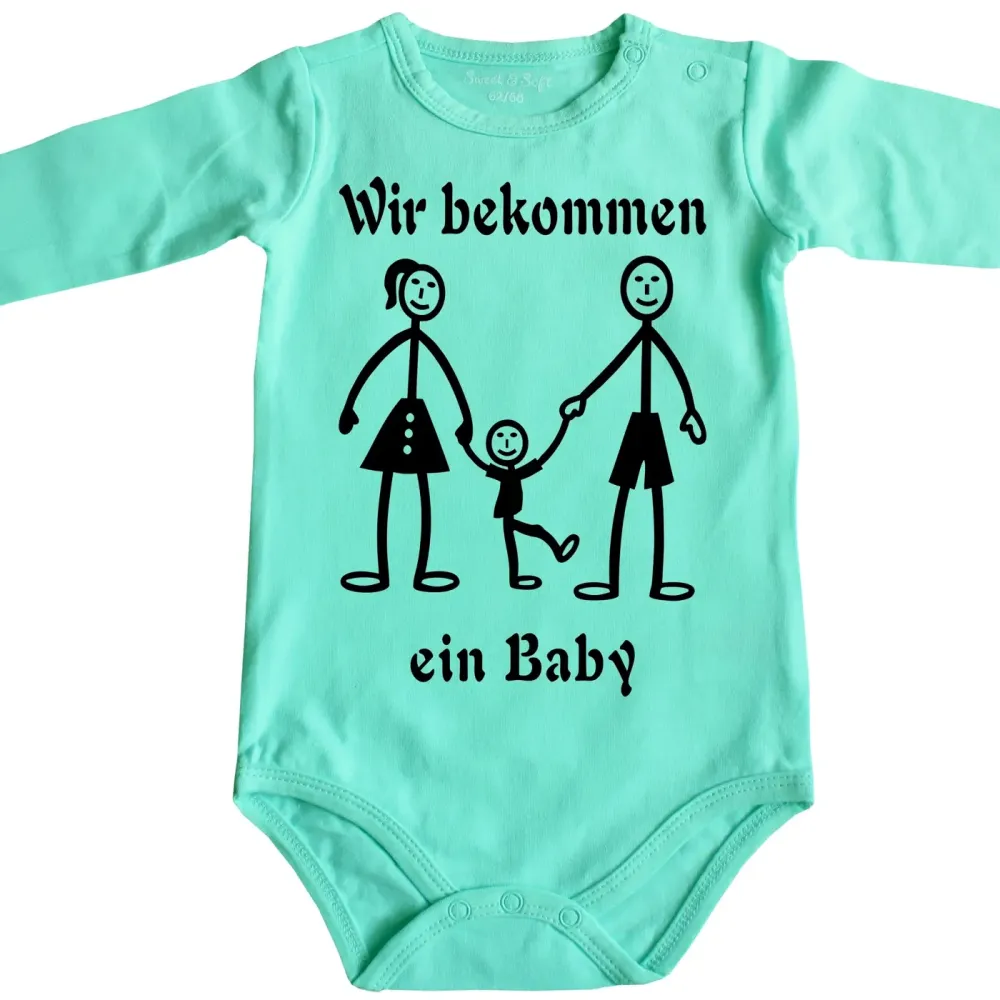 Preview: Baby-Body mit Druck Baby
