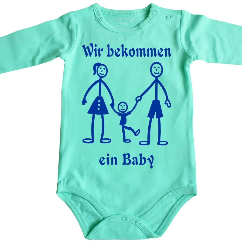Baby-Body mit Aufdruck Familienzuwachs