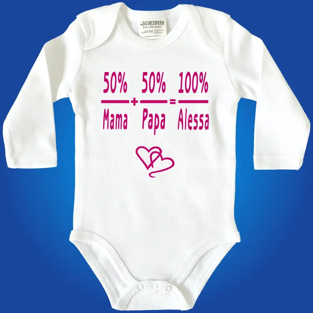 Preview: Baby-Body mit Druck Mama und Papa