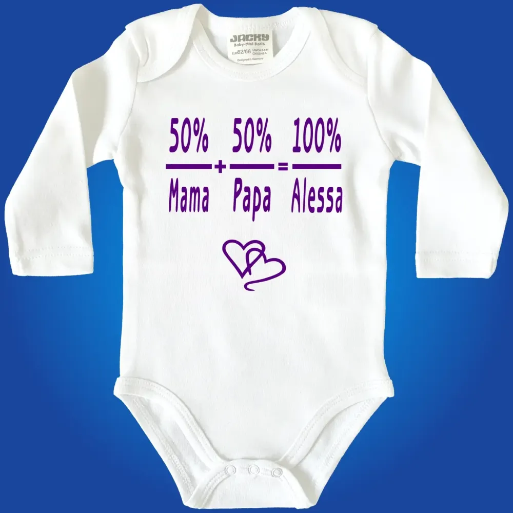 Preview: Baby-Body mit Druck Formel