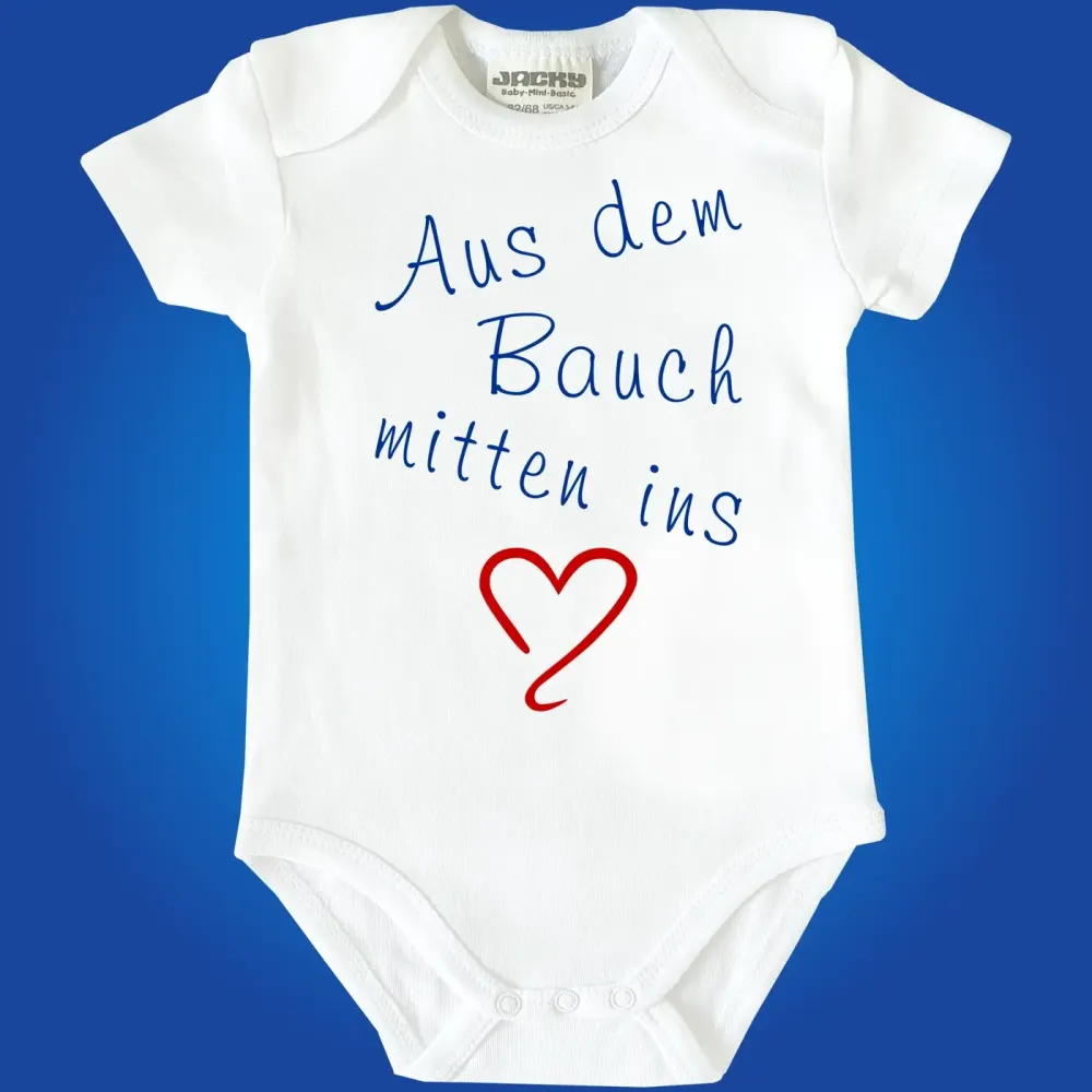 Preview: Baby‑Body mit Herzsymbol zur Geburt