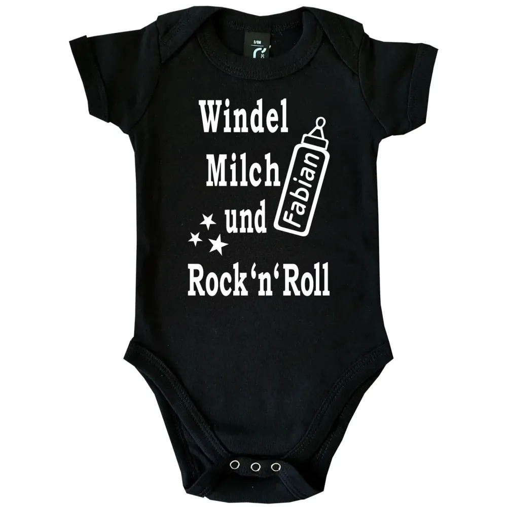 Babybody mit humorvollem Rock’n’Roll Design