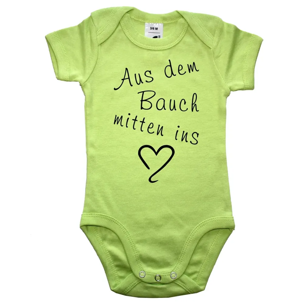 Baby‑Body mit Herzsymbol zur Geburt