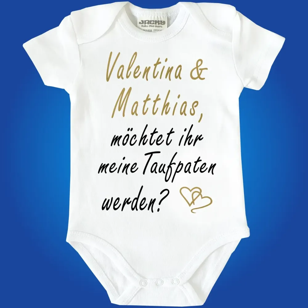 Preview: Baby-Body mit Aufdruck Taufpaten