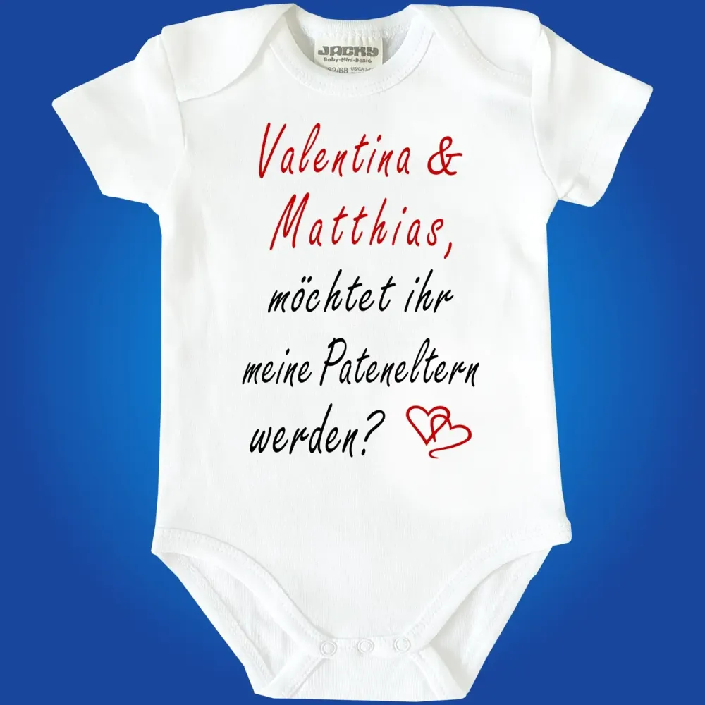 Babybody „Willst du meine Patentante werden?“