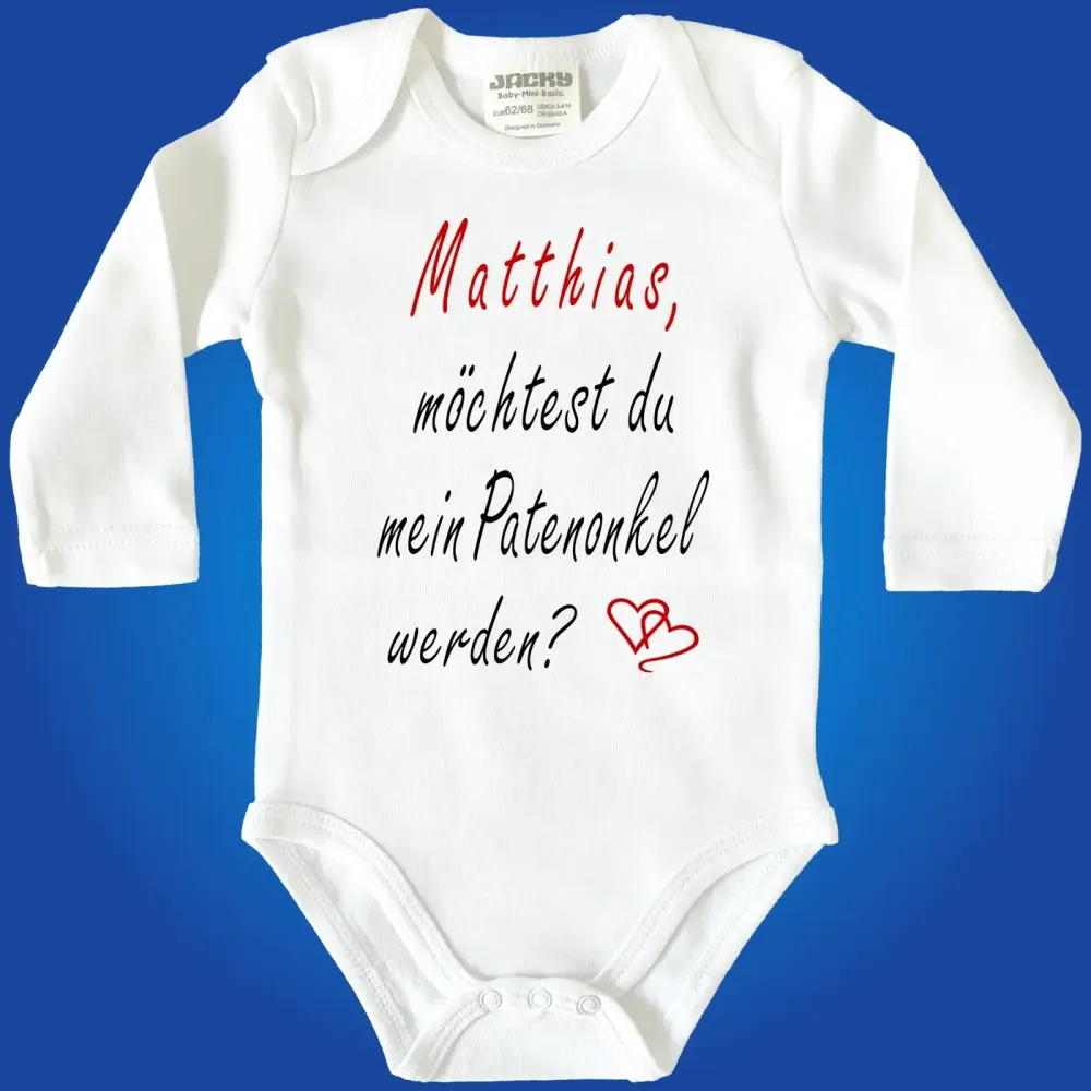 Babybody Pateneltern Frage mit Namenswahl