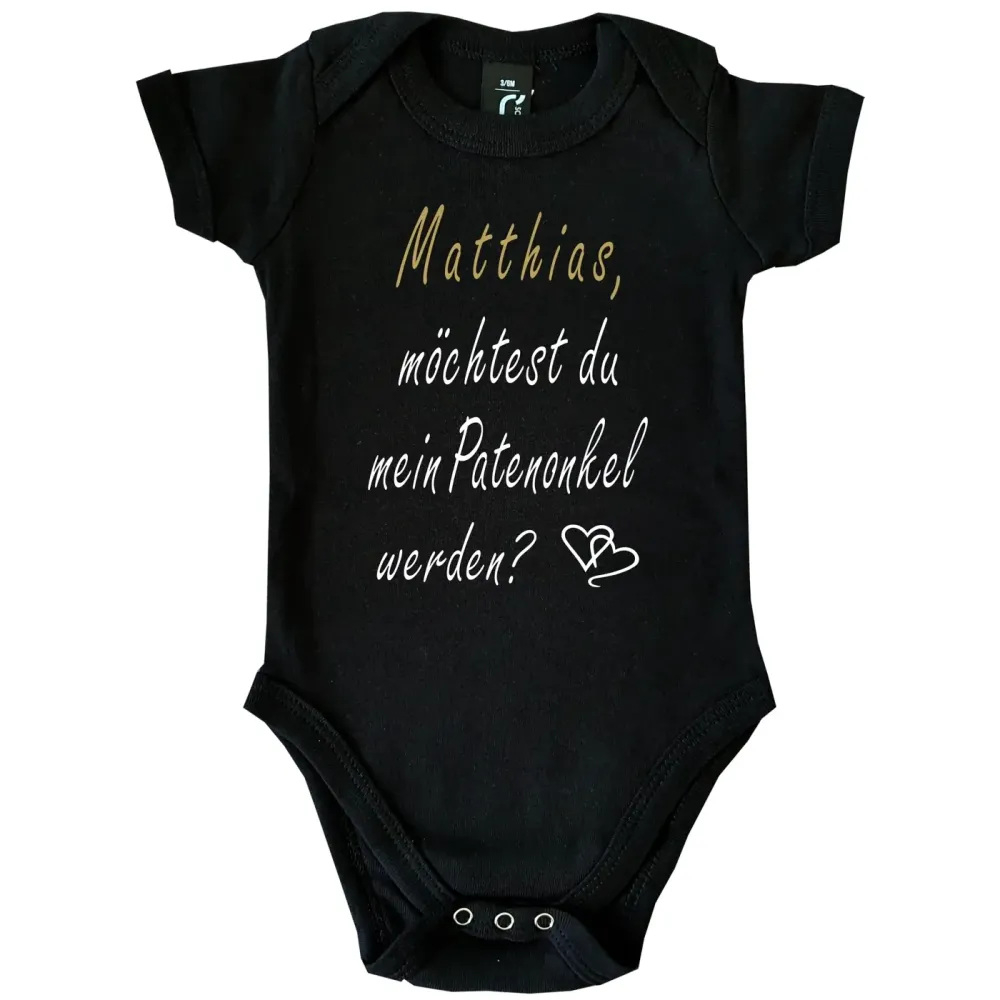Babybody „Würdet ihr meine Taufpaten werden?“