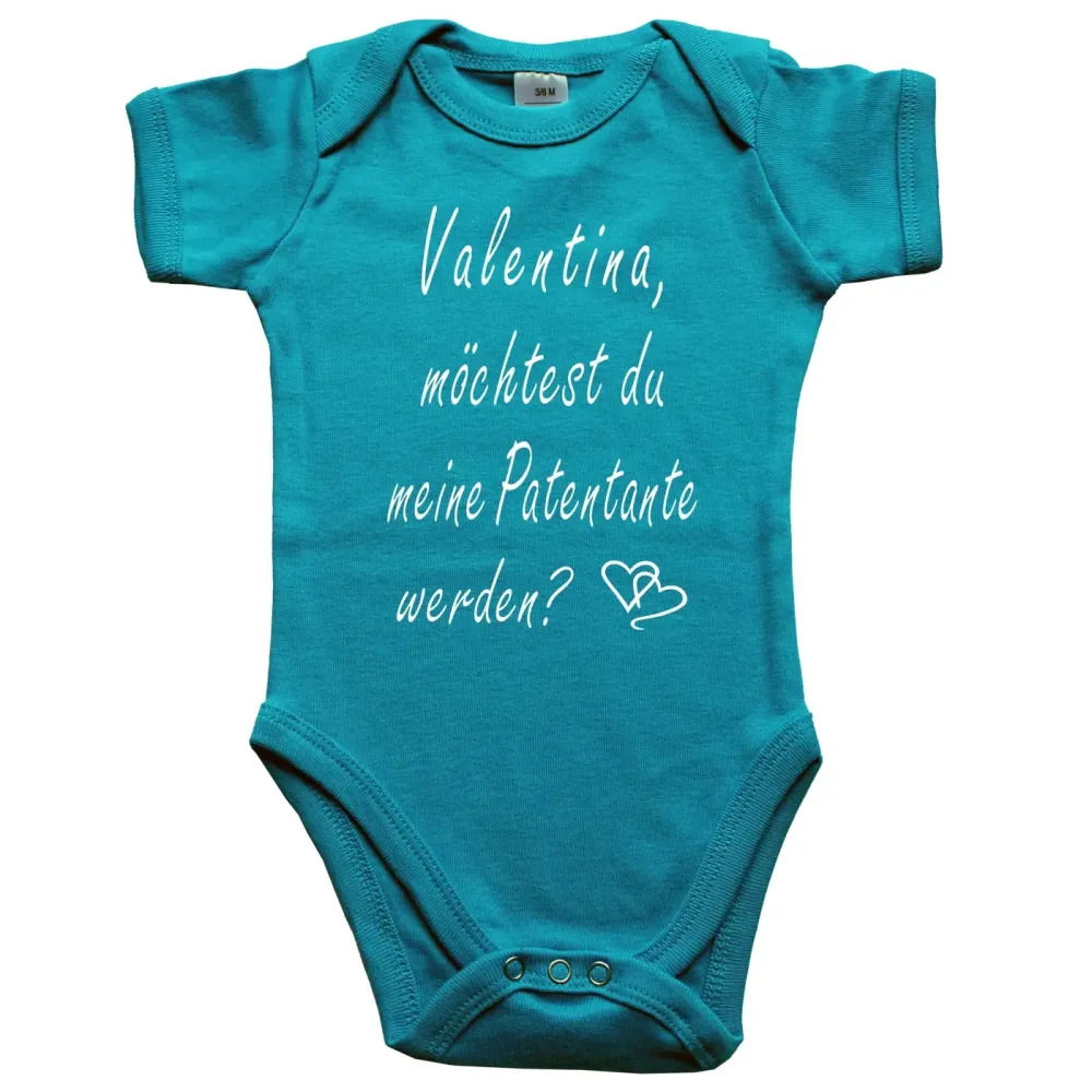 Babybody „Möchtet ihr meine Pateneltern werden?“