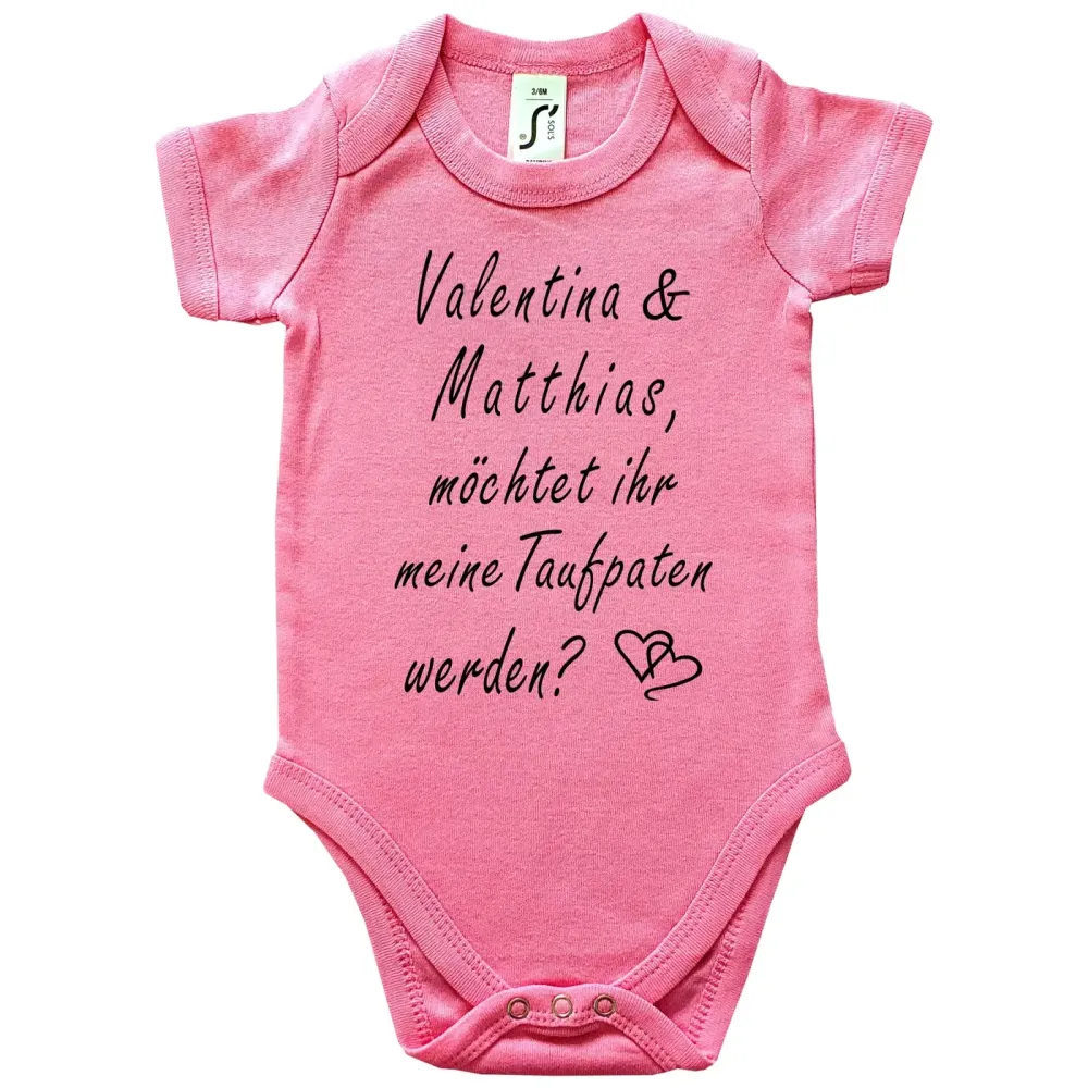 Preview: Babybody personalisierte Patenfrage mit Name