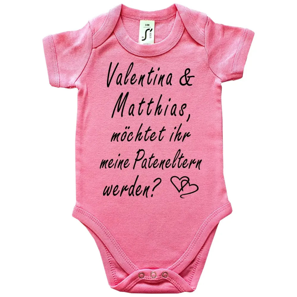 Babybody mit Aufdruck Taufpaten