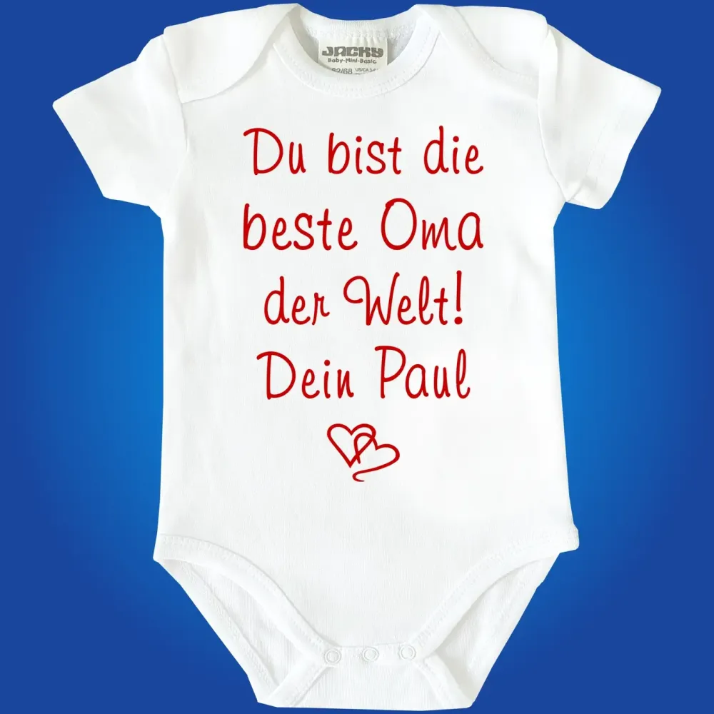 Baby‑Body „Bester Onkel der Welt“ personalisiert