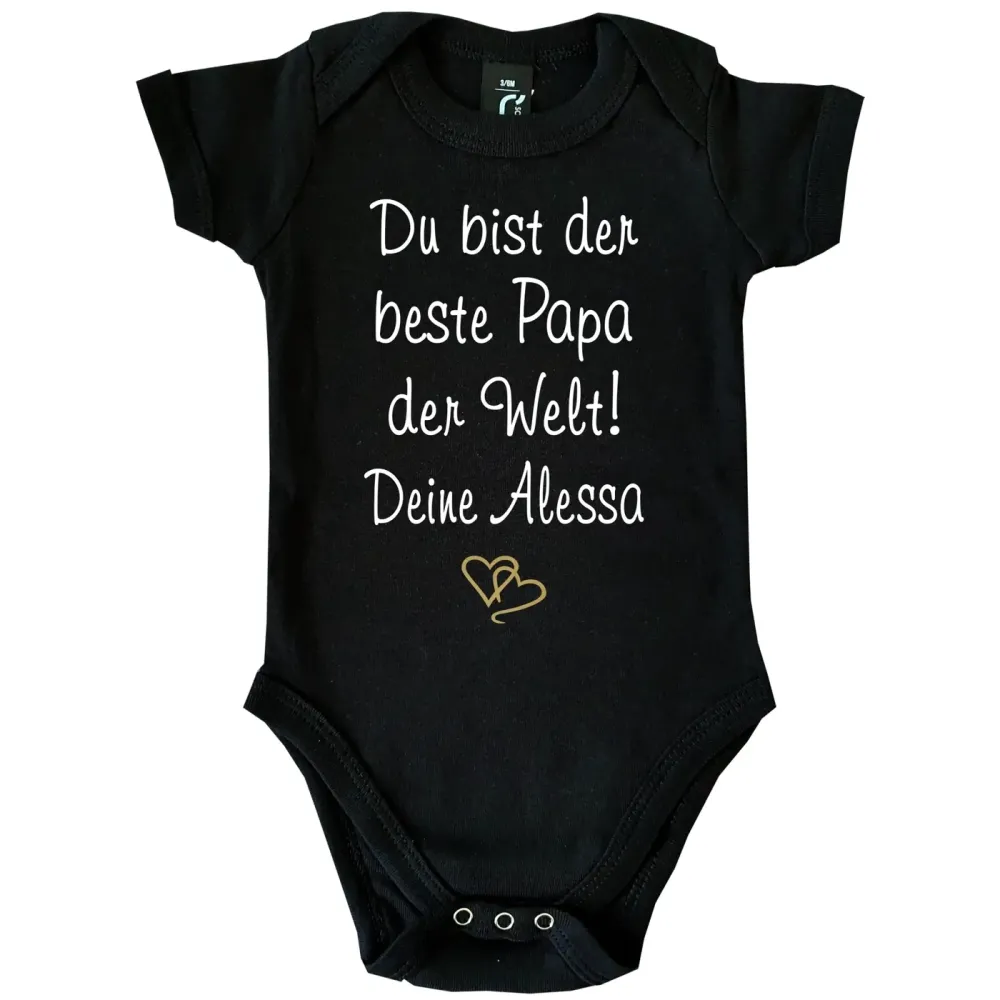 Preview: Baby‑Body mit Spruch „Du bist die beste Mama der Welt“