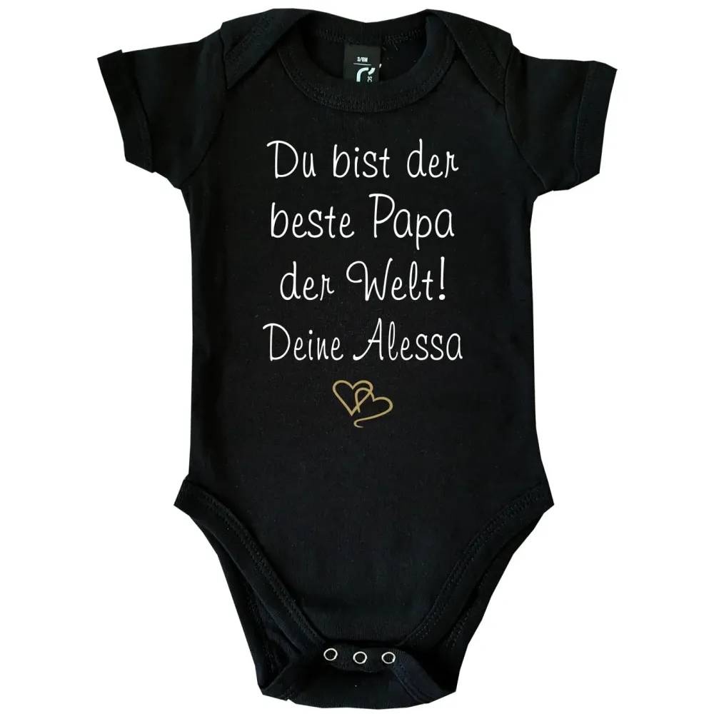 Baby‑Body „Bester Papa der Welt“ liebevoll gestaltet