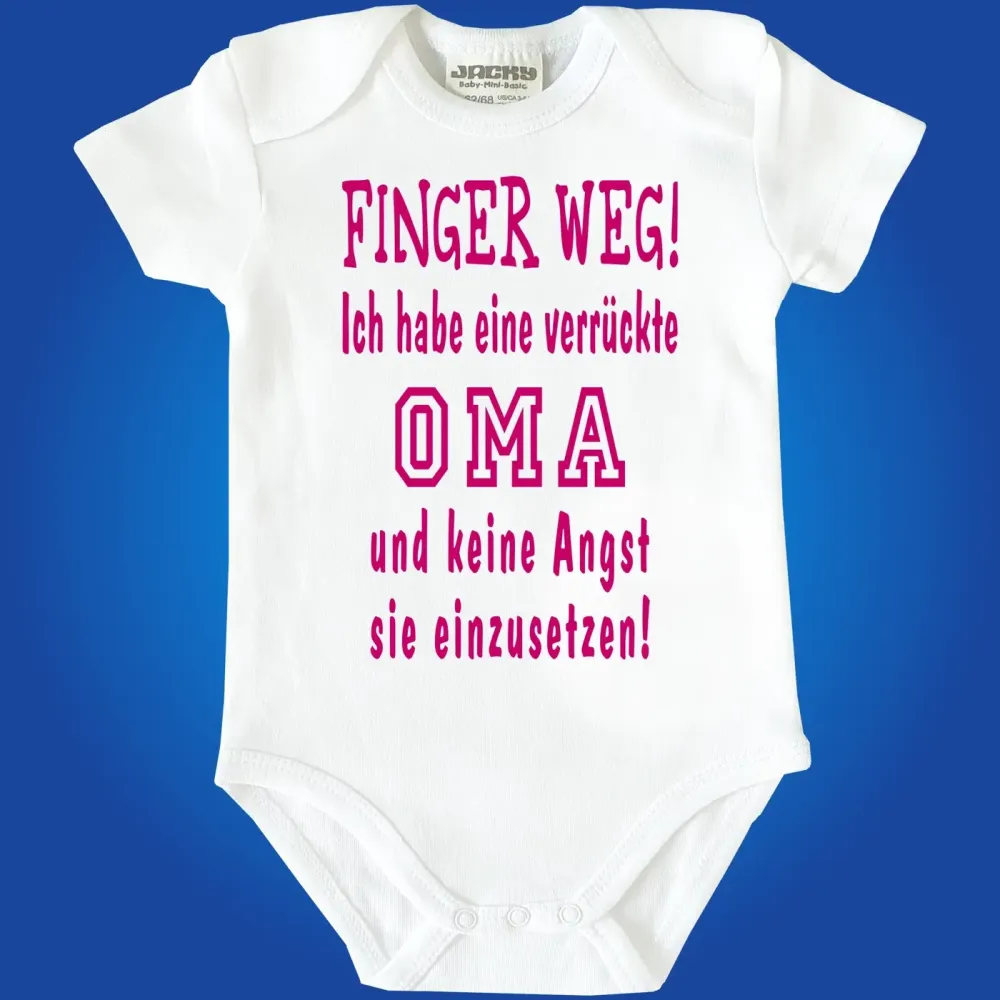 Preview: Baby‑Body mit wählbarer Familienperson und lustigem Text