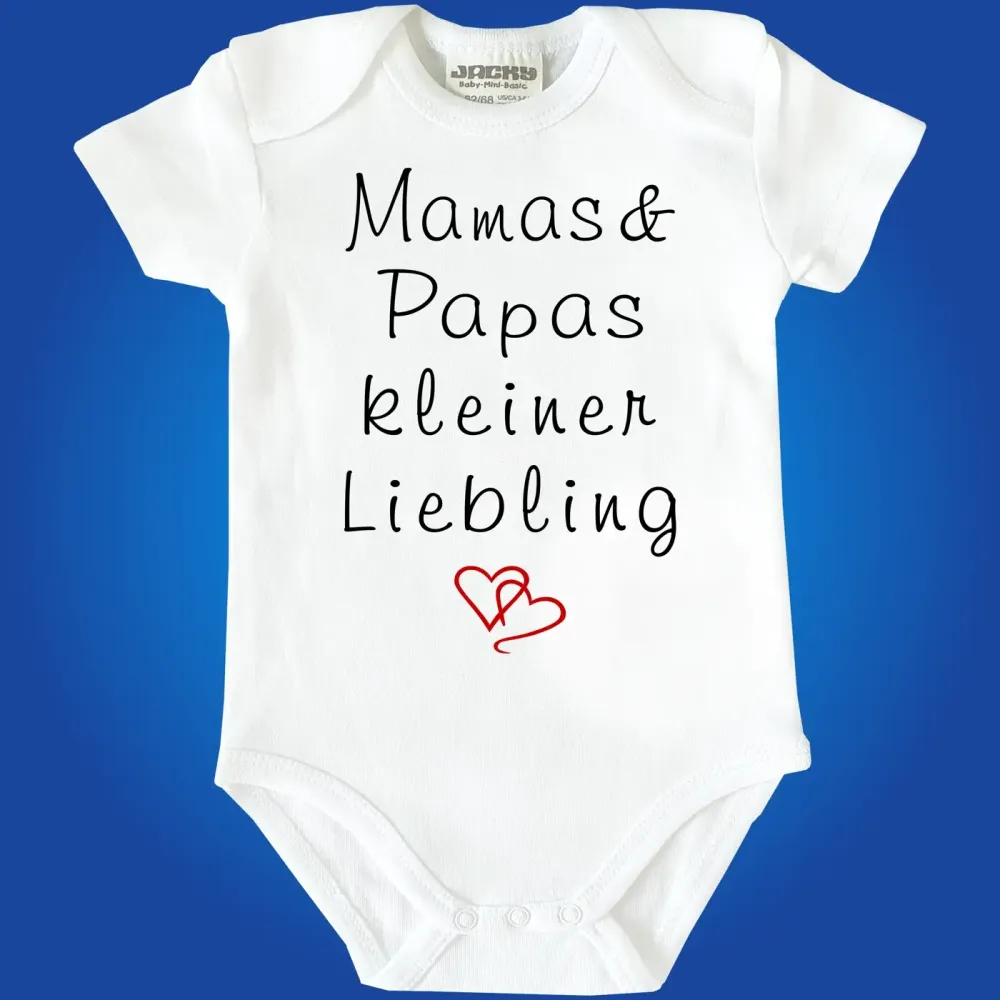 Baby‑Body „Papas kleiner Liebling“ mit Doppelherz