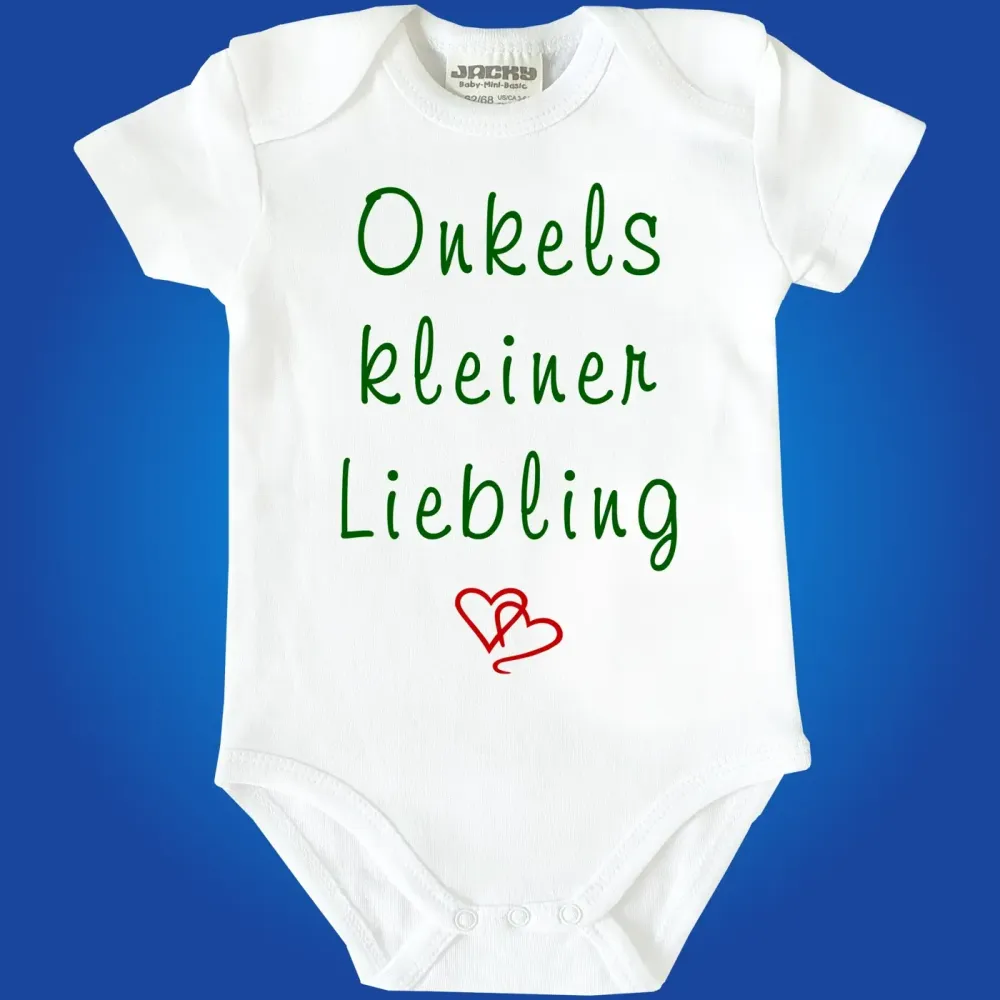 Babybody „Uromas kleiner Liebling“ mit Herzmotiv